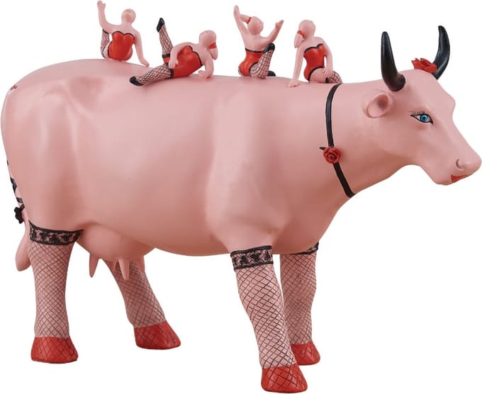COW PARADE ADDICTED TO LOVE XL ART 46797