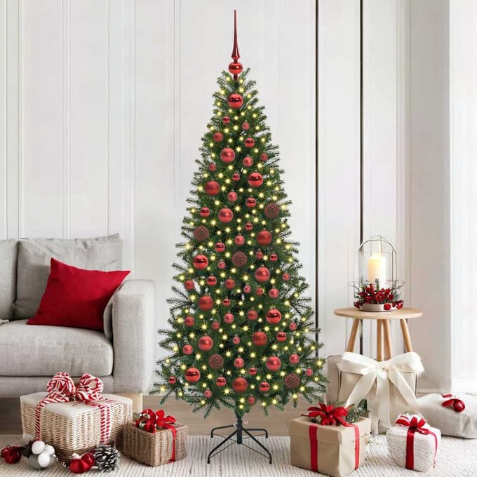 vidaXL Kerstbal Set 120 st 300 LED's Warmwit Ø 6 cm