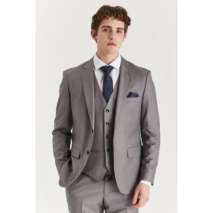 Heren grijs maatpak blazer formeel jasje