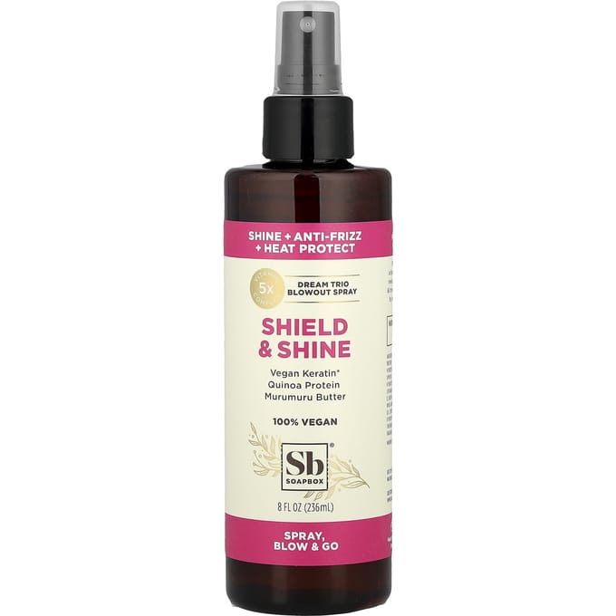 Soapbox, Shield & Shine, Dream Trio Blowout Spray, 8 fl oz (236 ml) white