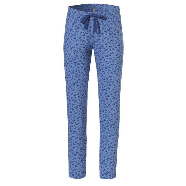 By Louise Dames Pyjama Set Interlock Lange Mouw + Broek Blauw - Maat XL