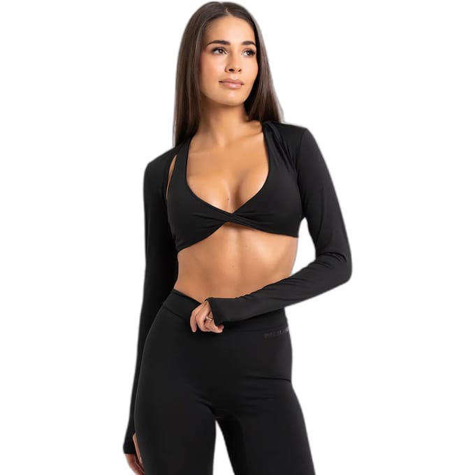 Dames lange mouwen top Gym Glamour Shrug Glow