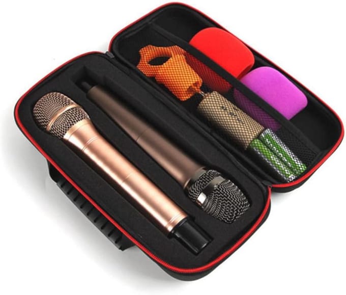 Microfoon Tas voor Draadloze Microfoons - EVA Hard Case voor Handheld Microfoon