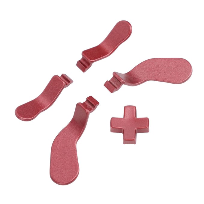 5 Pièces Palettes de Manette et Croix Directionnelle Ajustement Précis Acier Inoxydable Palettes de Croix Directionnelle Remplacement pour Elite rouge