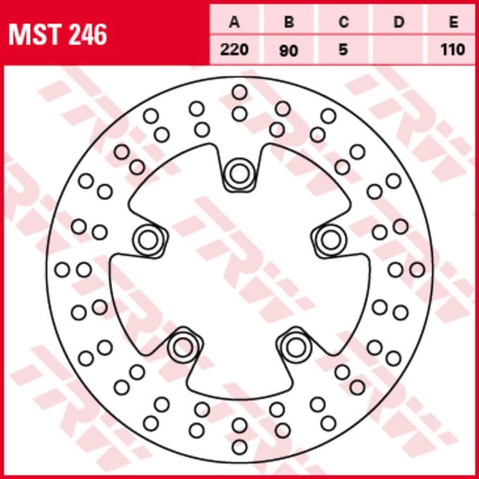 Remschijf TRW MST246, 1 Stuk