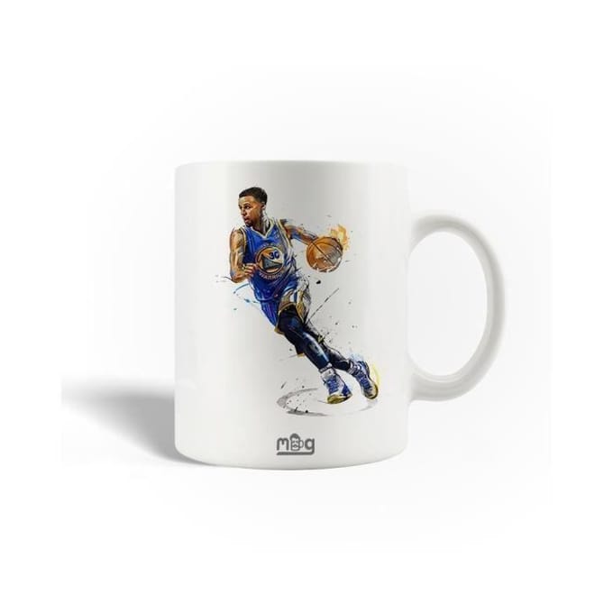Keramische Mok - NBA - Stephen Curry - 30cl - Vaatwasmachinebestendig - Wit