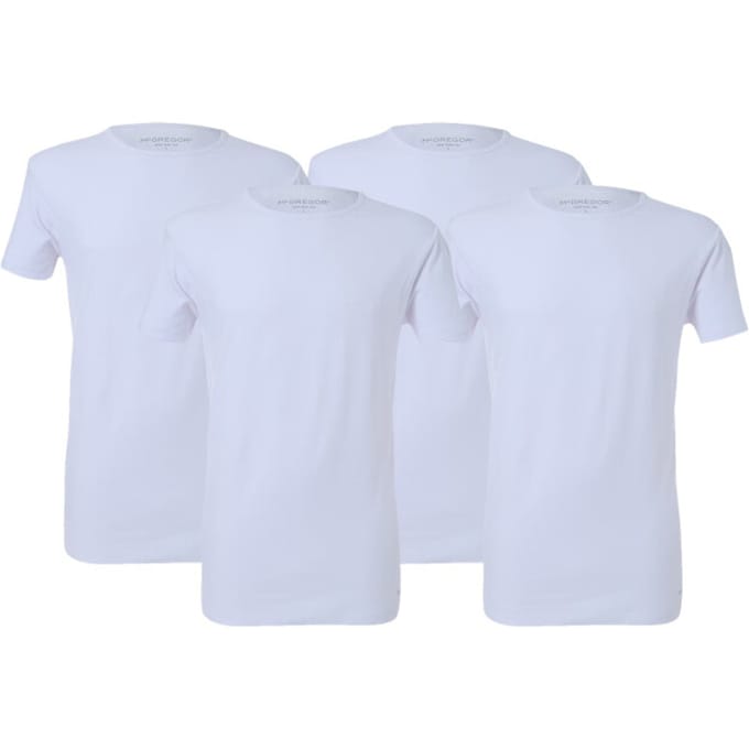 McGregor Premium - Stretch T-shirt - 4-pack White Taglia: M | Magliette basic Outlet | Uomo | Bianco