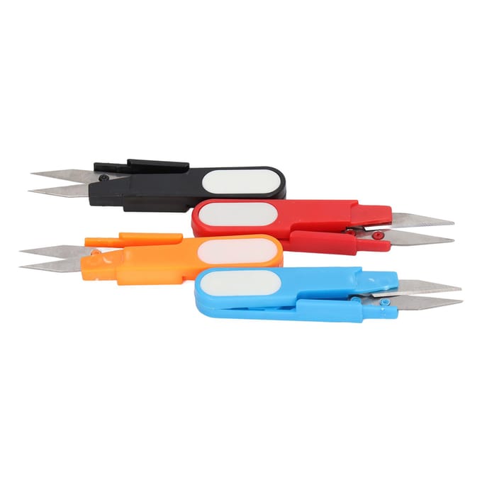 4 STUKS Draadknippers U-vorm DIY Handwerk Mini Kleine Knippers Roestvrij Staal Draagbare Naaiknippers met red