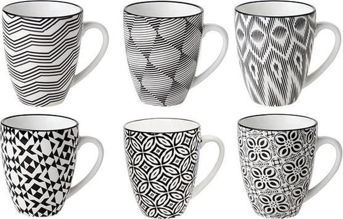 Cosy & Trendy Nikko Black Beker 19cl D7xh8,6cm 6 Types