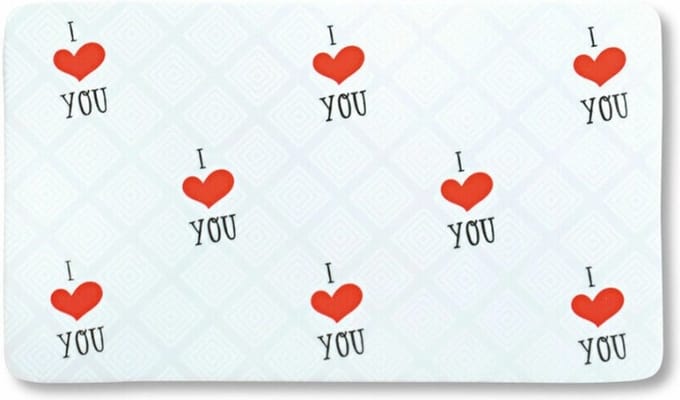 KESPER 31260 Ontbijtbord/plankje, Set van 2, motief I LOVE YOU
