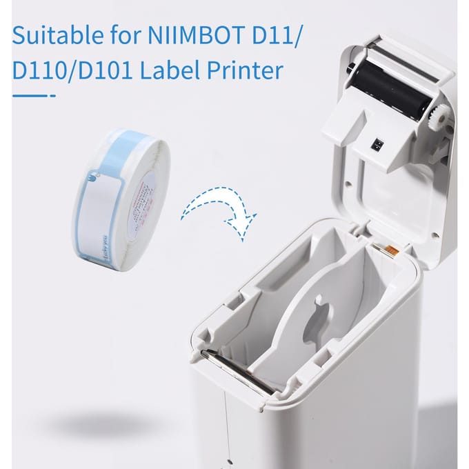 Niimbot Thermisch Kabel Label Papier voor D11 D110 D101 Labelprinter Barcode Prijs Maat Naam Blanco Labels Waterdicht Scheur gray