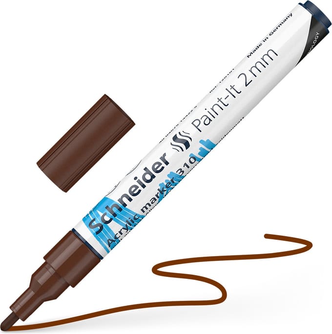 Schneider acrylmarker - Paint-It 310 - 2mm - bruin - S-120107