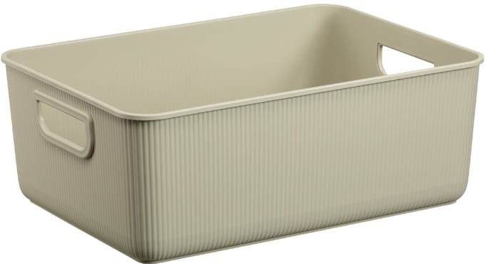 Akita Plast Team - Opbergbox - Opslagcontainer 10L - 100% gerecycled - Beige