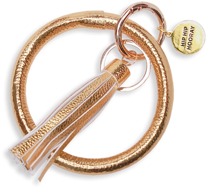 MY FLAME - sleutelhanger - Vegan leer - HIP HIP HOORAY - Goud