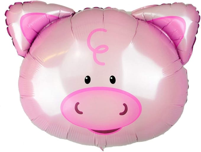 Grote Folieballon Dieren in Jungle Thema - 61 cm Varken