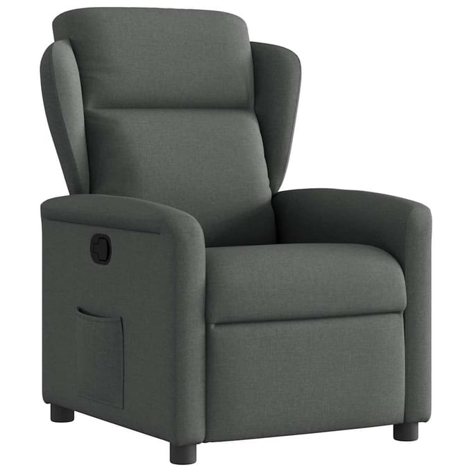 vidaXL - Fauteuil - verstelbaar - stof - donkergrijs