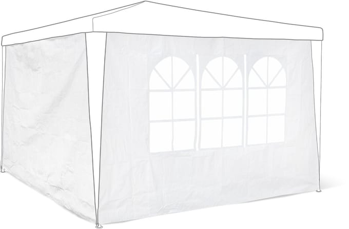partytent zijwand 2 stuks - voor 3x3 tent - waterafstotend - wit