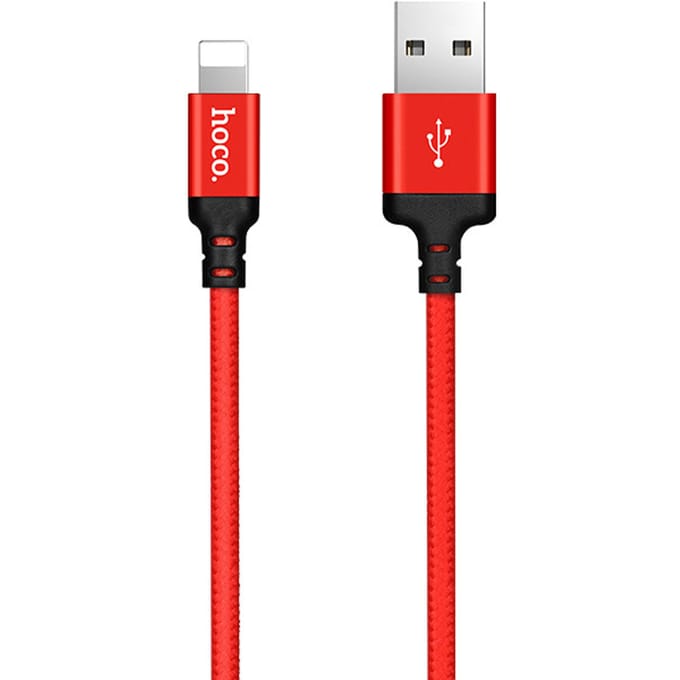 Hoco USB kabel naar Lightning rood - 2 m