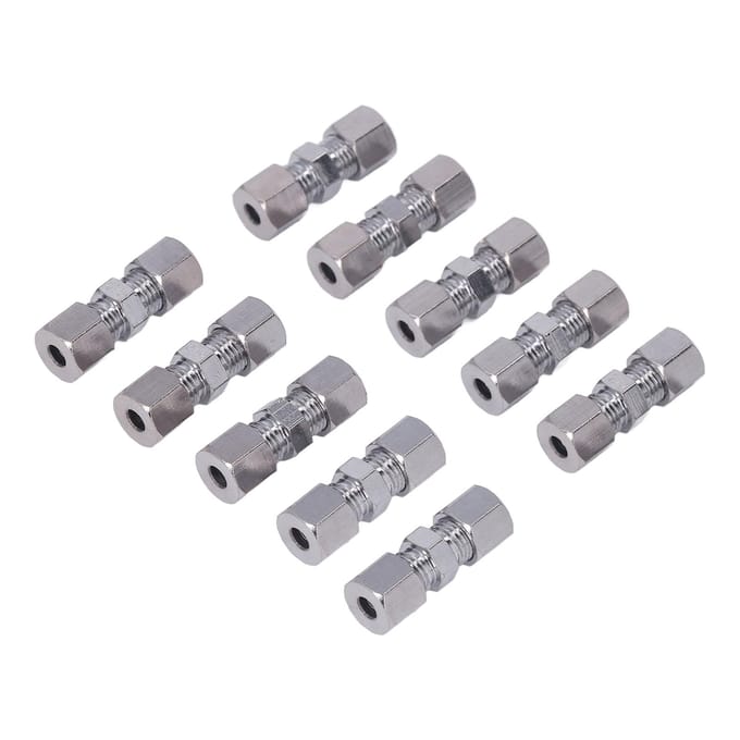 10 stuks Remleiding Connector Verchroomde Koperen Remleiding Fitting voor 4,75 mm Diameter Buis