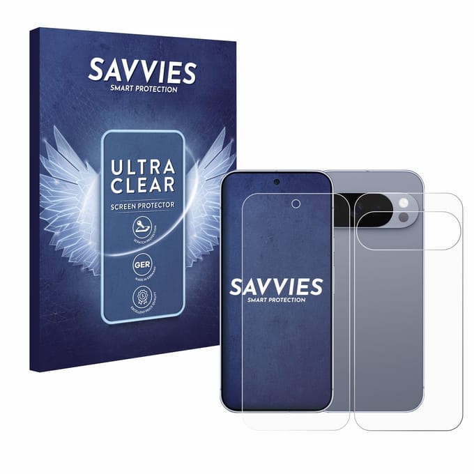 Savvies - Screenprotector voor Google Pixel 10 Pro (Voor+Achter) - Folie Beschermfolie transparant 18 Stuks