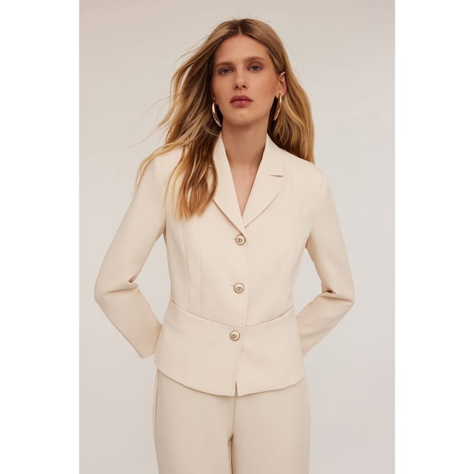 Motivi Short Blazer Jacket Beige Größe: 38 | Blazer Outlet | Damen | Braun