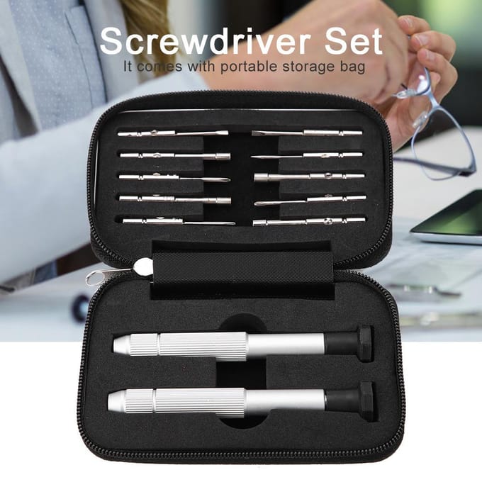 Professionele Gereedschapsset Bril Horloge Telefoon Precisie Schroevendraaier Reparatie Set white