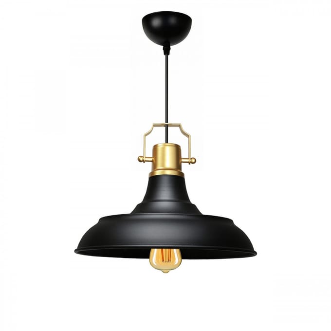 Asir - Kroonluchter - Zwart - 100% METAAL - 24 x 24 x 31 cm