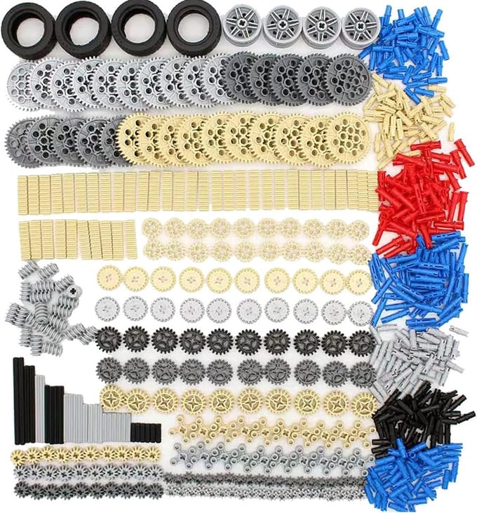Technic Onderdelen Set - Bouwstenen Assortiment - Modelbouw Projecten - Grote Compatibiliteit - 638 Delen - Multi-color