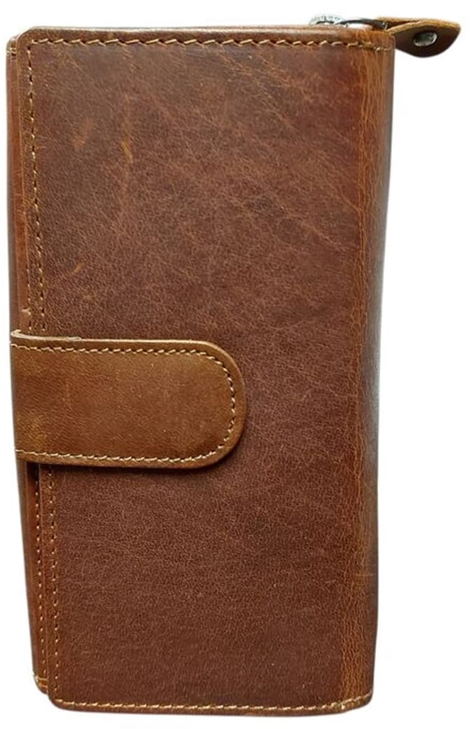Dariya Portemonnee 1116 Bruin Glad Leer RFID Protection
