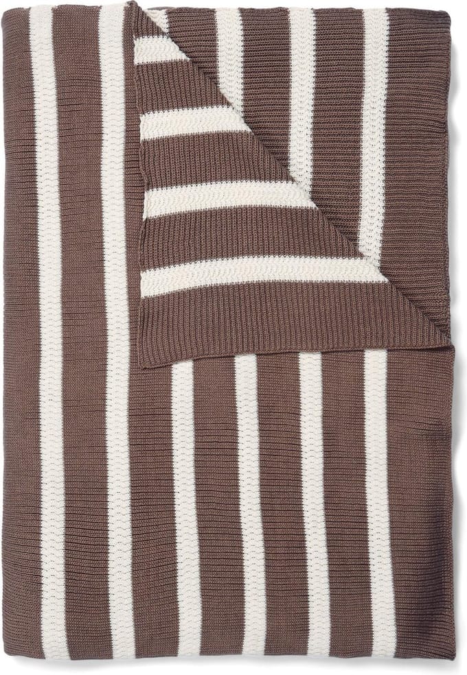 MARC O'POLO Structure Knit Plaid Portabella - 130x170 cm