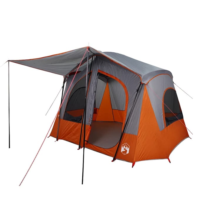 vidaXL - Tent - 5-persoons - waterdicht - grijs - en - oranje