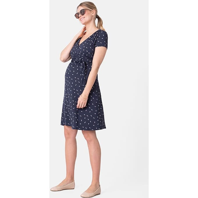 Seraphine Maternity Wrap Dress Navy Größe: 6 | Kleider Outlet | Damen | Blau