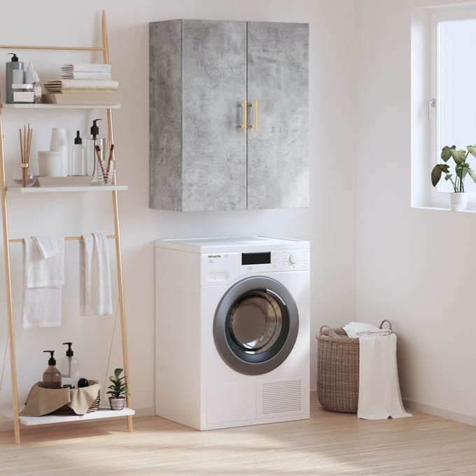 vidaXL - Wandkast - 69,5x34x90 - cm - betongrijs