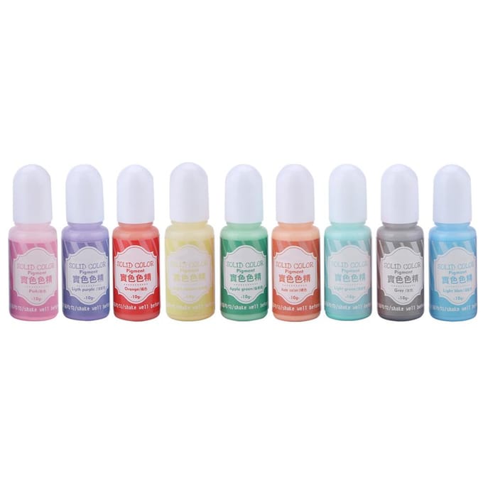 9 Couleurs 10g Résine Époxy UV Colorant Colorant Pigment DIY Arts Créatifs (#UNE) white