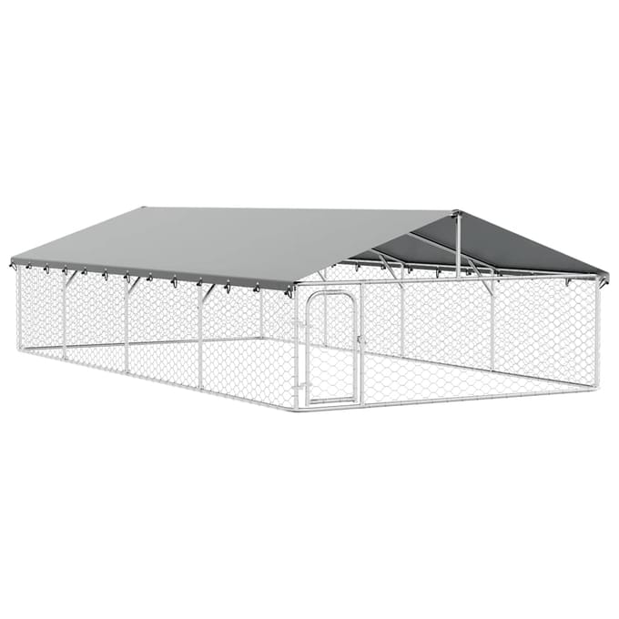 vidaXL - Hondenkennel - voor - buiten - met - dak - 600x300x150 - cm
