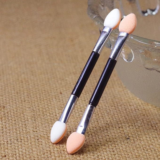 10 stuks Dubbelzijdige Wegwerp Oogschaduw Spons Applicators Make-up Kwast black