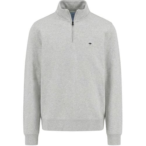 Fynch-Hatton Trui Sweat Troyer Zip Grijs / male
