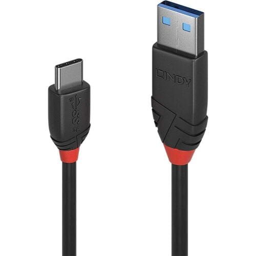 LINDY 36917 USB-kabel USB 3.2 Gen1 USB-C stekker, USB-A stekker 1.50 m Zwart