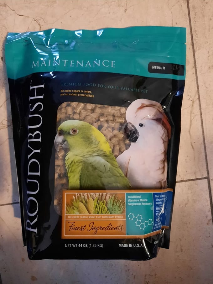 Roudybush pelletvoer (Medium) voor grote papegaaien
