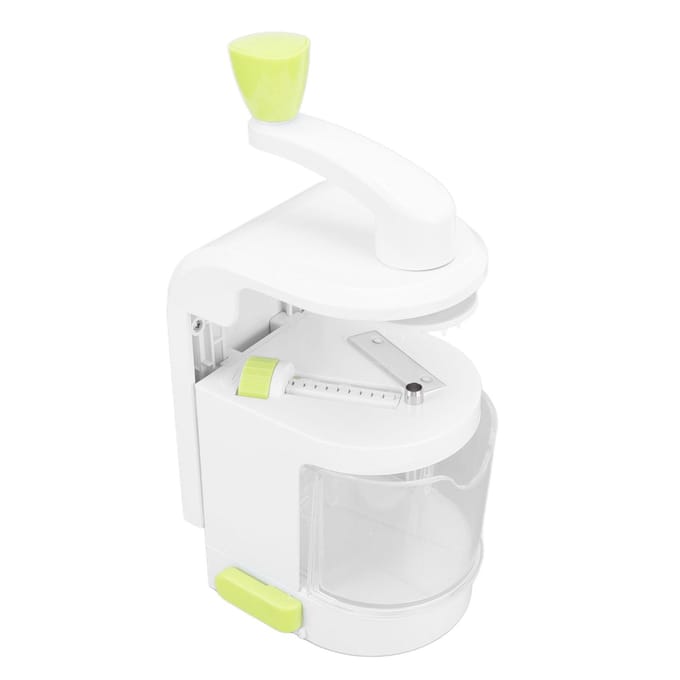 Groentespiralizer Multifunctioneel Groentesnijgereedschap 4 In 1 Roterende Messen Handrasp white