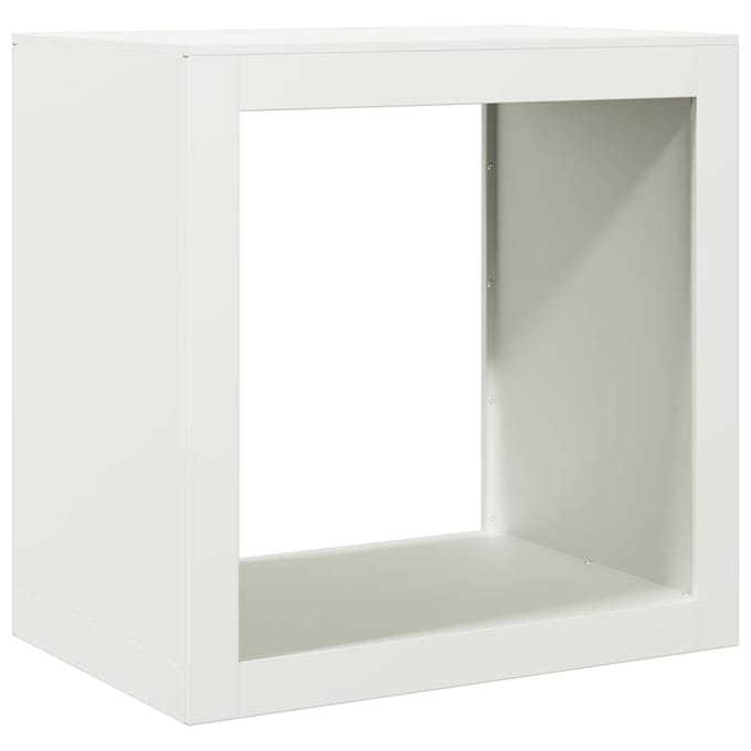 vidaXL - Haardhoutrek - 60x40x60 - cm - staal - wit