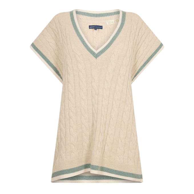 Levis Damesvest van kabelbreisel (Varsity Groen)