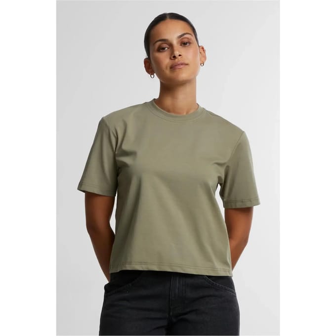 Urban Classics - Sorona Loose Fit Dames Tshirt - M - Olijfgroen