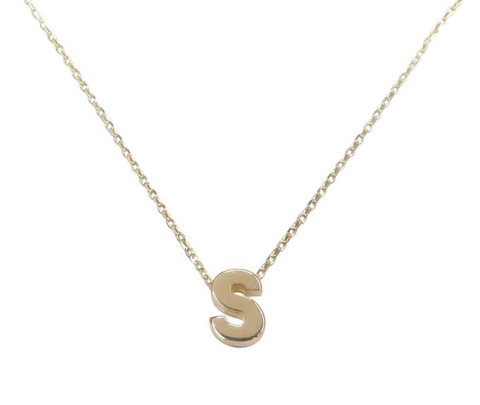 Gouden ketting met S hanger