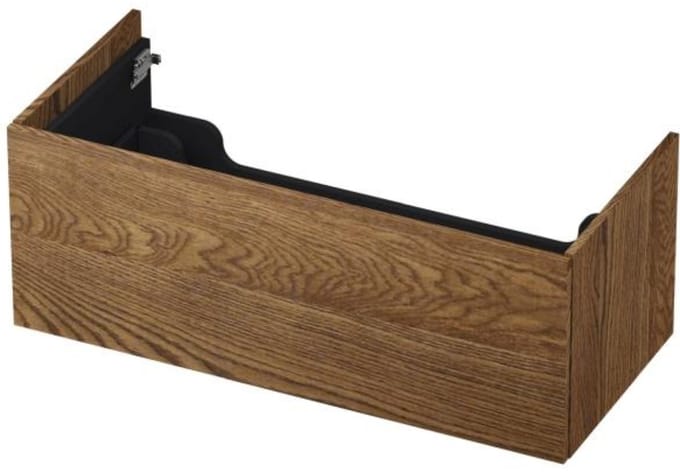 INK - Onderkast 1 Lade Push 2 Open Bestaande Uit - 1000x450x376 Mm - Massief Eiken Chocolate