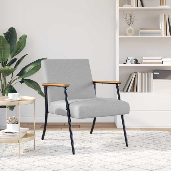 vidaXL - Fauteuil - Wolkgrijs - Stof