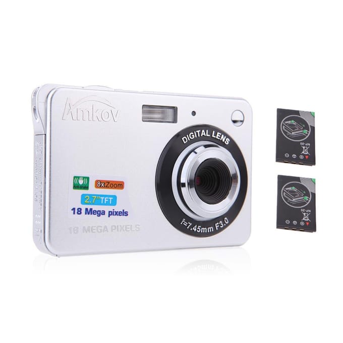 Caméscope vidéo appareil photo numérique HD compact 18MP 2.7 With Two Batteries blanc