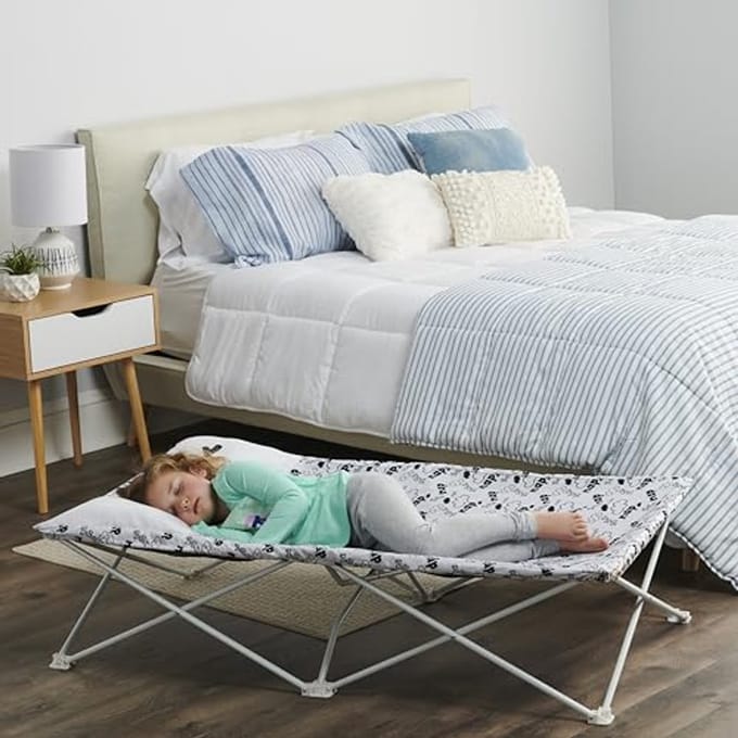 Extra lang draagbaar peuterbed - Multifunctioneel kinderbed voor thuis en op reis