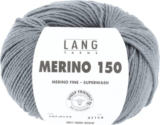 Lang Yarns Merino 150 - 124 muisgrijs - Merinowol Garen