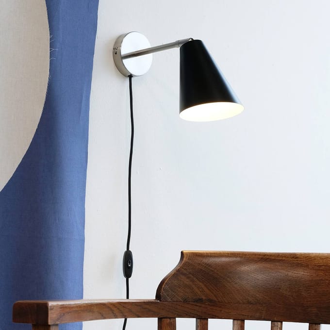 Dyberg Larsen Oswald Wandlamp Zwart/staal